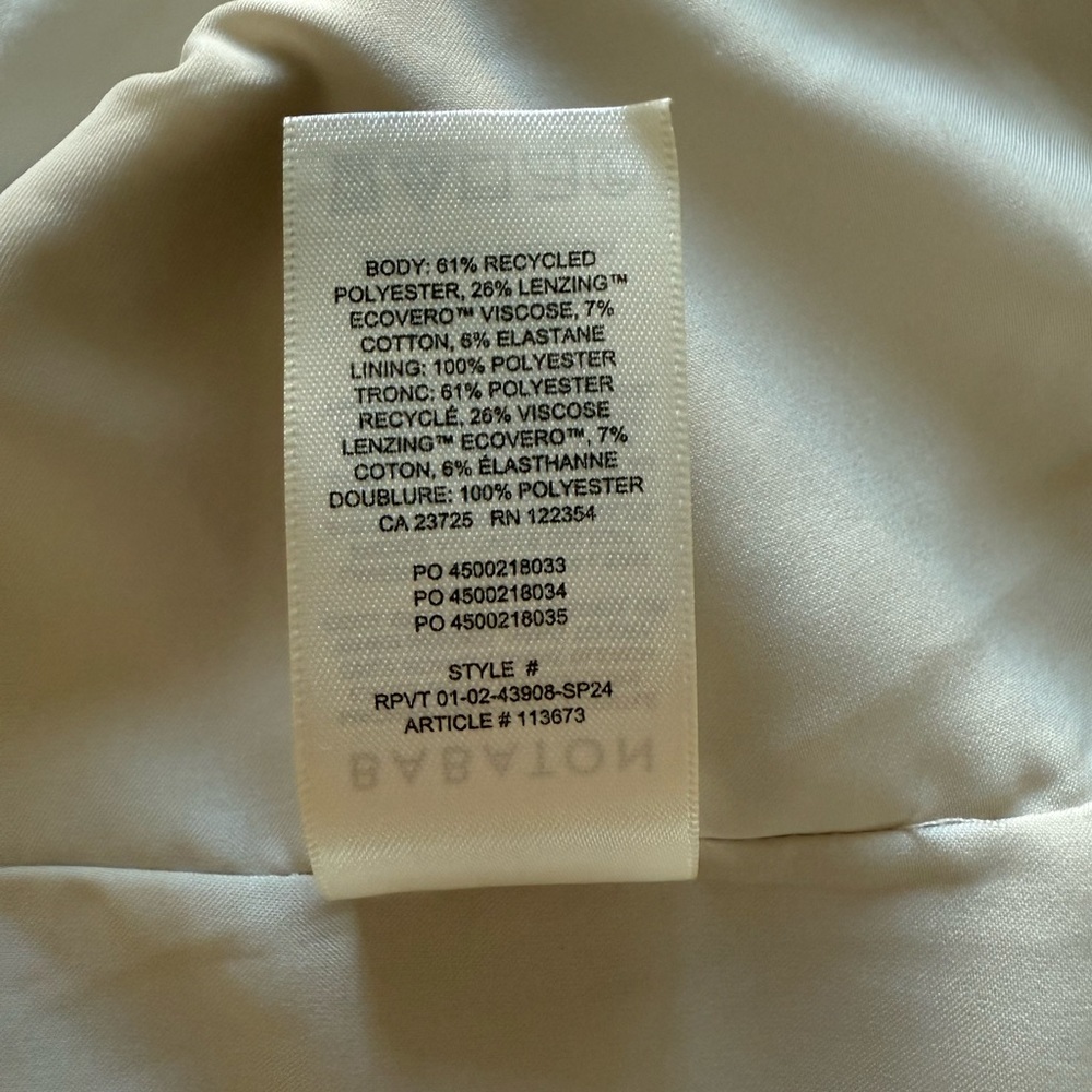 Aritzia Babaton top and pants set in Matte Pearl - Picture 6 of 12